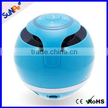 FM Radio Music Player Built-in Subwoofer Round Shape LED Mini Bluetooth Speaker for Gift photo-5