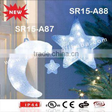 UL Listed outdoor xmas star decorations with light