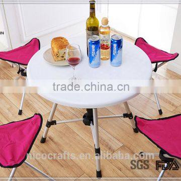 Bulk stainless steel small folding table round for dinner party