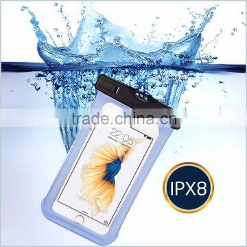 2016 New design PVC Waterproof phone pouch with clear windows on side