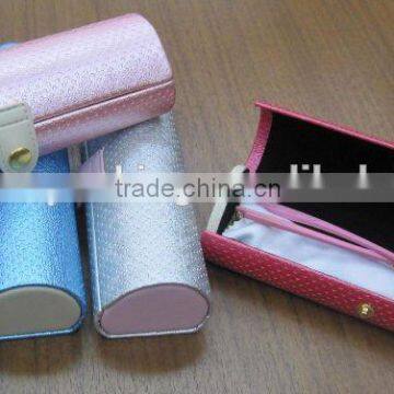 hand made PU leather aluminum reading glasses case