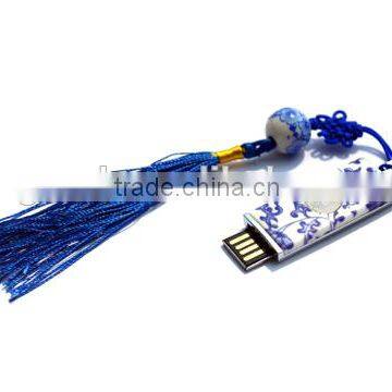 Popular item Blue and White Porcelain Fashion 2.0 USB, Ceramic USB Flash Disk with optional capacity, China style momory stick