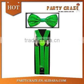 Glitter neon green custom suspenders