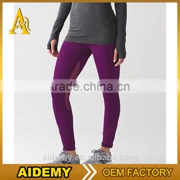 custom women sport mesh leggings fitness purple athletic pants for exercise wear