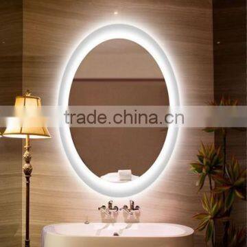 Elegant oval design bathroom LED lighting heated mirror for Spain market