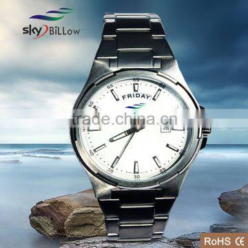 High quality oem man watch with stainless steel case and band