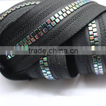 8# Plastic Derlin Resin Colorful Teeth Zipper Decorative Zippers for Garment photo-3
