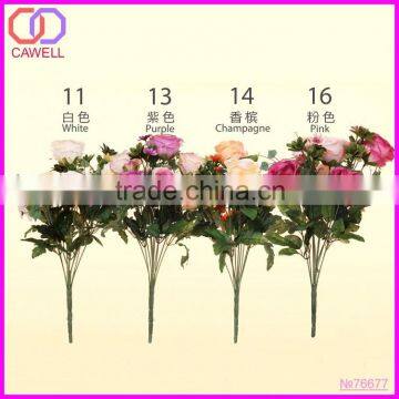 high quality 11 heads painting spring color artificial rose flower