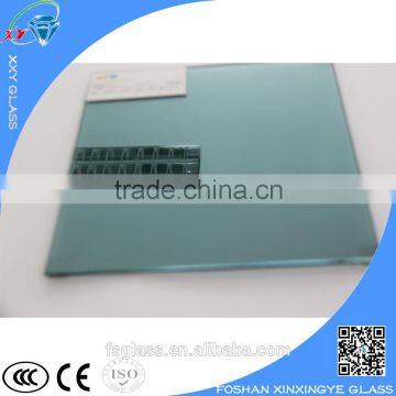 Reflective colored mirror glass for facade