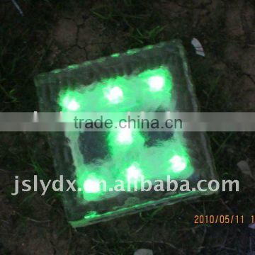 High quality!Solar ice glass brick LED light!Hot sale