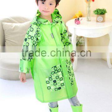 2016 New Design Best Selling Kids Wear Green Background Disposable Rain Poncho With Poka Dot photo-5