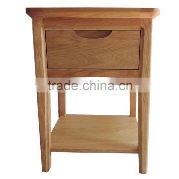 Elegant Design Solid Oak 1 Drw Bedside