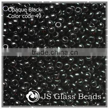 High Quality Fashion JS Glass Seed Beads - 49# 13/0 Opague Black Rocailles Beads For Garment & Jewelry