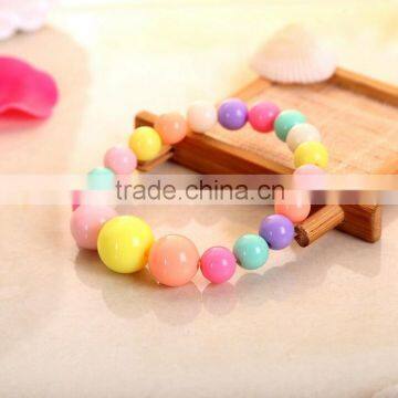 Multicolor DIY Children Acrylic Plastic Round Bead Necklace Bracelet Jewelry Set photo-2