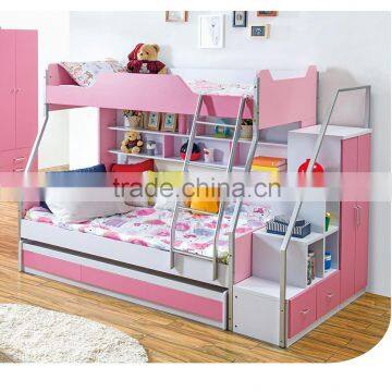 modern bedroom furniture environmental multifunction children girl bedroom bunk bed A01#