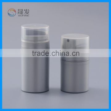 Plastic airless cosmetic pump bottle