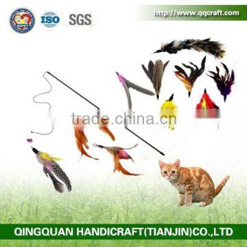 QQPET Hot Cat Toy Da Bird Feather Cat Wand Cat Fishing Rod