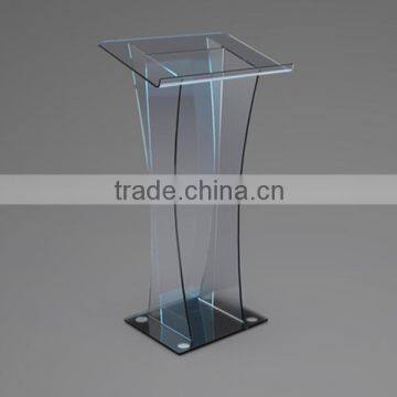 High quality factory price eco-friendly acrylic material acrylic podium pulpit lectern