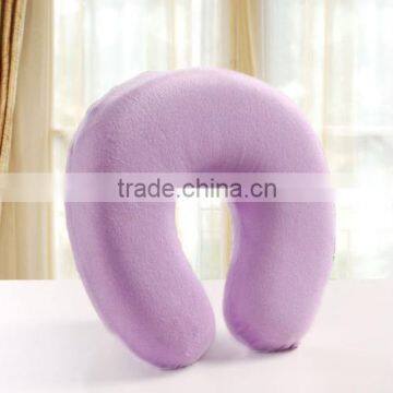 Light Purple U Shaped Memory Foam Comfort Neck Rest Travel Pillow