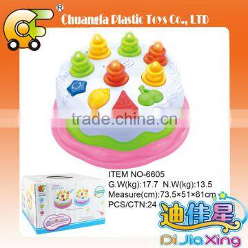 Chuangfa toys plastic musical cake with music & light & sound