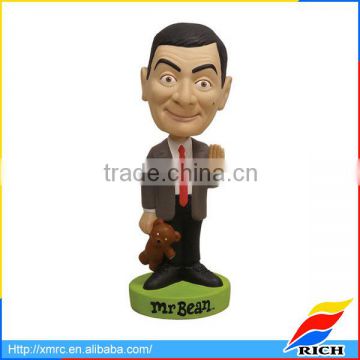 Polyresin pop statue head shaking doll funny bobble head