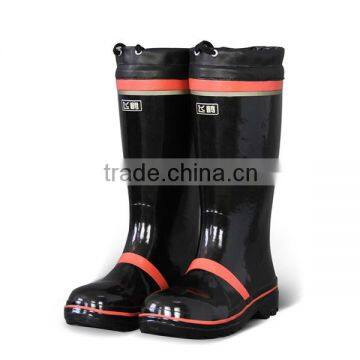 Steel Insole Black and Red Color Top Tied Fashion Mining Rubber Boots Anti-Smashing Rubber Boots Anti-Puncture Rubber Boots photo-3
