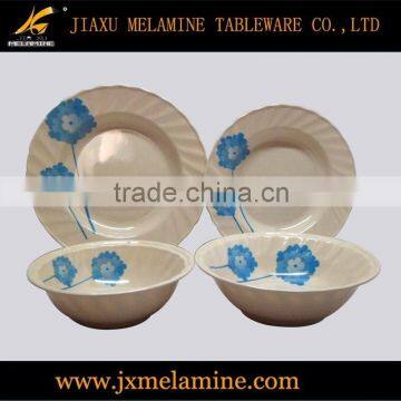 tea color round wavy melamine dinnerware