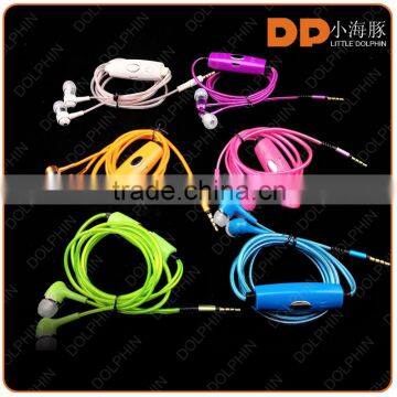 new premium super stereo bass glowing headphones 3.5mm in ear earbuds EL wired earphone