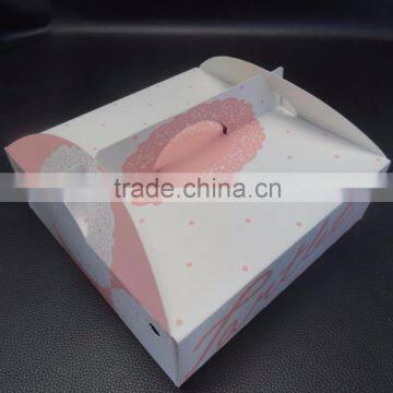 Paper Cake Box Packaging With Handle