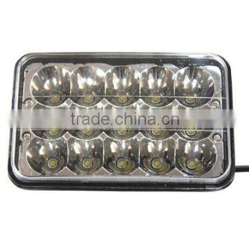 Square led lights 5 inch round sealed beam headlight 45w 4x6 auxiliary lamp