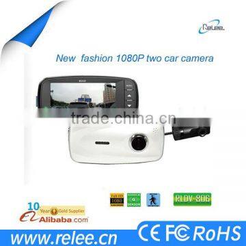 New Hot 120 Degree H.264 2.7" Inch Motion Detection Dual Camera manual car camera hd dvr car