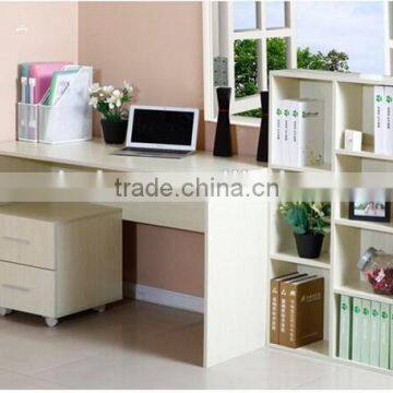 Best Price Home Furniture MDF Computer Desk With Bookshelf photo-4