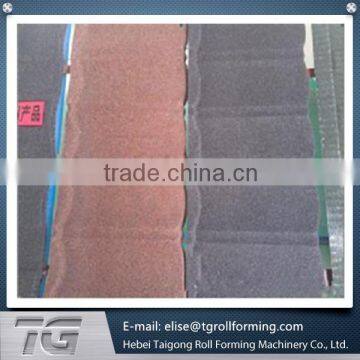 Top Quality Golden Manufacturer Color stone coated steel roof tile making machine money-saving