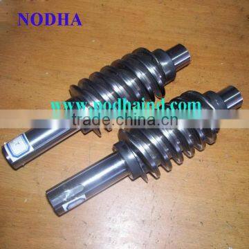 Worm, worm shaft, worm gear shaft