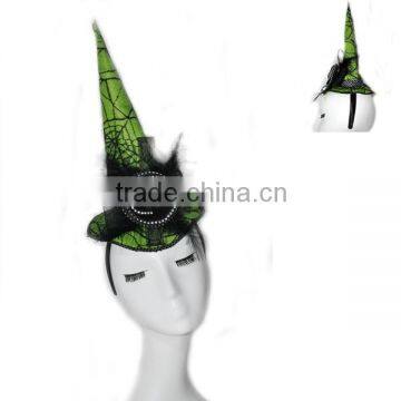 GREEN CARNIVAL PARTY ACCESSORIES WITCH HAT HAIRBAND