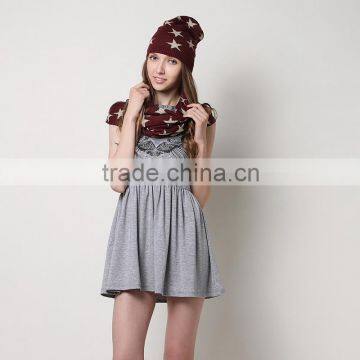 winter factory desin knit hat and scarf