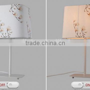 Modern Simple Desk Lamp Metal Body With Fabric Lampshade Bedroom Study Room Table Lamp Two Colors Available