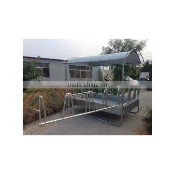 Hot Dip Galvanized Square Horse Hay Feeder With Roof