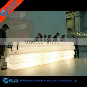 plastic illuminated rgb color modern bar counter furniture,led lighted bar counter