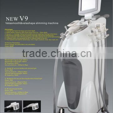 New arrival, high quality. 800W high power + 700nm Infrared + 5MHZ radiofrequency+ vacuum velashape beauty machine