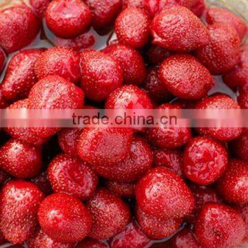 canned red strawberry in syrup