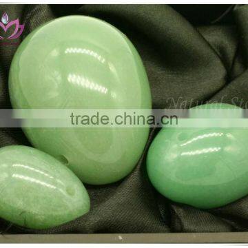 wholesale gemstone yoni eggs natural green aventurin kegel eggs yoni eggs