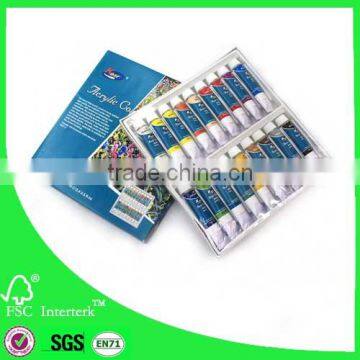 free sample 18 color 12ml acrylic paint set