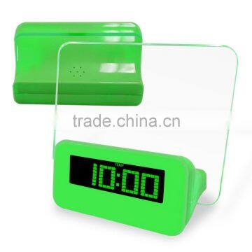 Blue LED Message Board Alarm Clock With Pen Holder photo-3