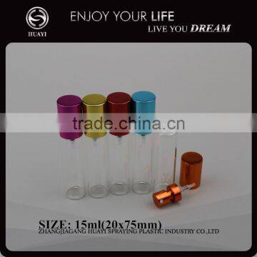 15ml Tube Glass Perfume Bottle With Crimped Pump and Alu Over Cap photo-3