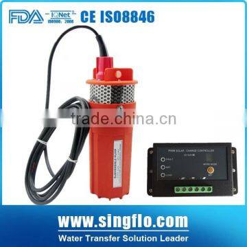 High pressure Singflo 6LPM 24 volt solar powered submersible water pump with 15A controller