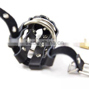 SEX TOYS STAINLESS STEEL MALE COCK RINGS WITH LEATHER ADULT SEX TOYS MALE COCK RINGS FOR SEX GAME MALE COCK RINGS WHOLESALE photo-3