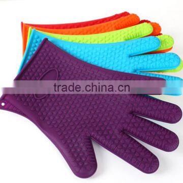 Oven Usage and Slip-resistant Design Silicone Oven Gloves With Fingers photo-4