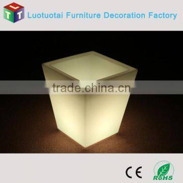 Manufacturer PE LED Square Flower Pot/PE Led Bucket With Remote Control 16 Mix Changeable Colors Up39*Dn26*H40CM photo-6