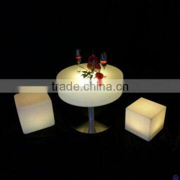 High 106CM LED Remote Round Table/ Hot Sell LED Rechargeable Round Coffee Table/LED Outdoor Lawn Round Cocktail Table photo-4